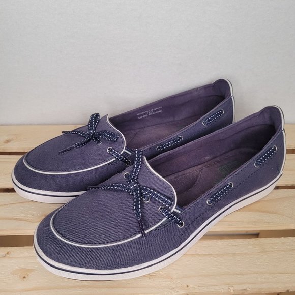 Grasshoppers Windham Ortholite Navy Blue Slip-on Comfort Flats Womens 7.5